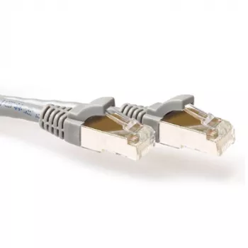 ACT gris 2 metros LSZH S/FTP CAT6A cable de red sin pestaña con conectores RJ45