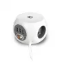 Regleta de alimentación ACT AC2430 — 3 tomas de corriente Type-F, 230 V, 16 A, cable de 1,5 m, blanca
