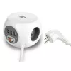 Regleta de alimentación ACT AC2430 — 3 tomas de corriente Type-F, 230 V, 16 A, cable de 1,5 m, blanca