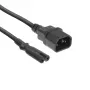 Cable de alimentación C14 - C7 negro 0,2 m ACT AK5248 250V 2,5A