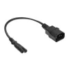 Cable de alimentación C14 - C7 negro 0,2 m ACT AK5248 250V 2,5A