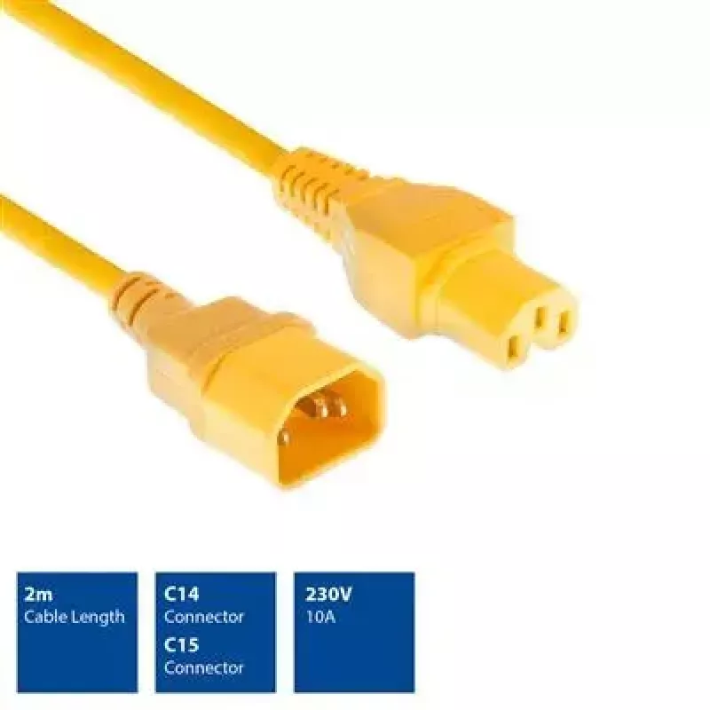 Cable de alimentación C14 - C15 ACT 2 m H05RN-F 250 V 10 A