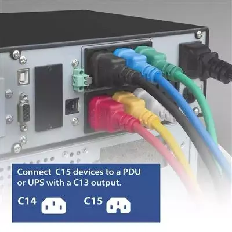 Cable de alimentación C14 - C15 ACT 2 m H05RN-F 250 V 10 A
