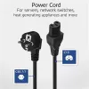 ACT Cable de alimentación conector CEE 7/7 (acodado) - C15 negro 2 m