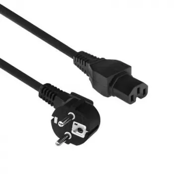 ACT Cable de alimentación conector CEE 7/7 (acodado) - C15 negro 2 m