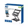 Soporte para portátil ACT AC8140 aluminio regulación de altura continua negro