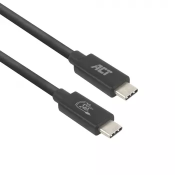 ACT Cable USB4 20Gbps 240W USB Type-C 2 m negro certificado USB-IF
