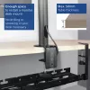 Bandeja de gestión de cables extraíble bajo escritorio ACT 43–72 cm soporte de fijación, acero, 728×130×190 mm, 5 kg