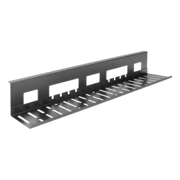Bandeja de gestión de cables bajo escritorio ACT 80 cm – bandeja de acero horizontal recta 800×140×100 mm