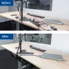 Bandeja de gestión de cables bajo escritorio ACT 80 cm – bandeja de acero horizontal recta 800×140×100 mm