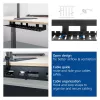 Bandeja de gestión de cables bajo escritorio ACT 80 cm – bandeja de acero horizontal recta 800×140×100 mm