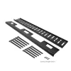 Bandeja de gestión de cables bajo escritorio ACT 80 cm – bandeja de acero horizontal recta 800×140×100 mm