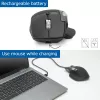 ACT AC5147 ratón inalámbrico, Bluetooth/USB, clic silencioso, 4800 DPI, gris