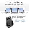 ACT AC5147 ratón inalámbrico, Bluetooth/USB, clic silencioso, 4800 DPI, gris