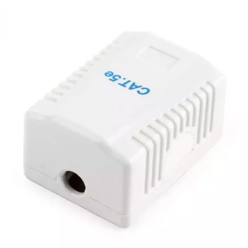 Gembird NCAC-1F5E-01 toma de red apantallada de superficie, 1x RJ45 Cat5e, blanco