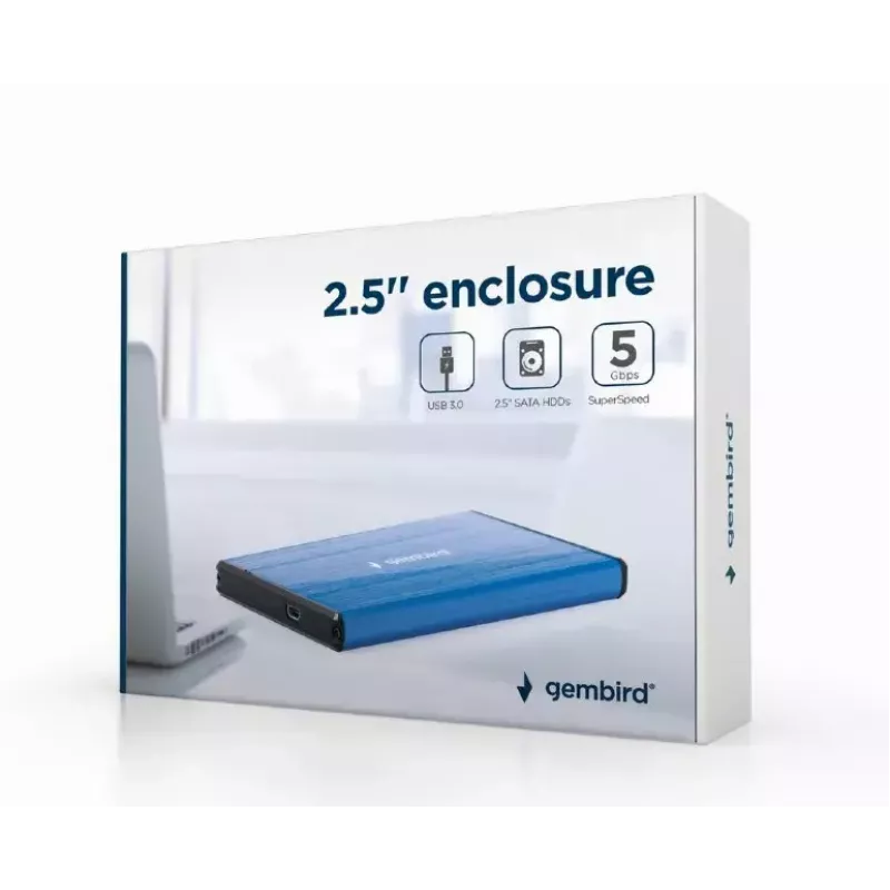 Caja para disco duro Gembird EE2-U3S-3-DB azul 2,5