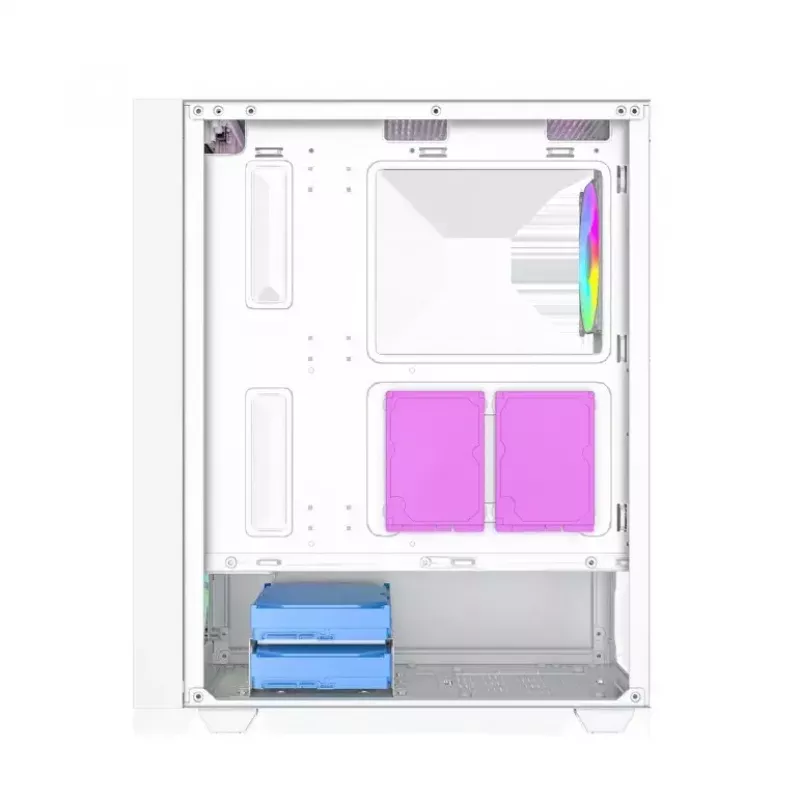 Caja de ordenador Fornax 4000 ARGB, ATX, blanca