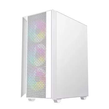 Caja de ordenador Fornax 4000 ARGB, ATX, blanca