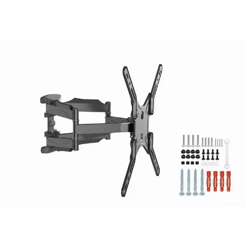 Soporte de TV Gembird WM-60ST-01 para televisores de 32 inch-60 inch, VESA 100x100-400x400, hasta 36,4 kg, inclinable -2°-10°, distancia a la pared 4,2-45,2 cm, negro