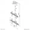 Soporte de techo para videowall Neomounts Pro NMPRO-C12 — 30 kg, 32–65 pulgadas, VESA 100x100–600x400, giro 180°, negro