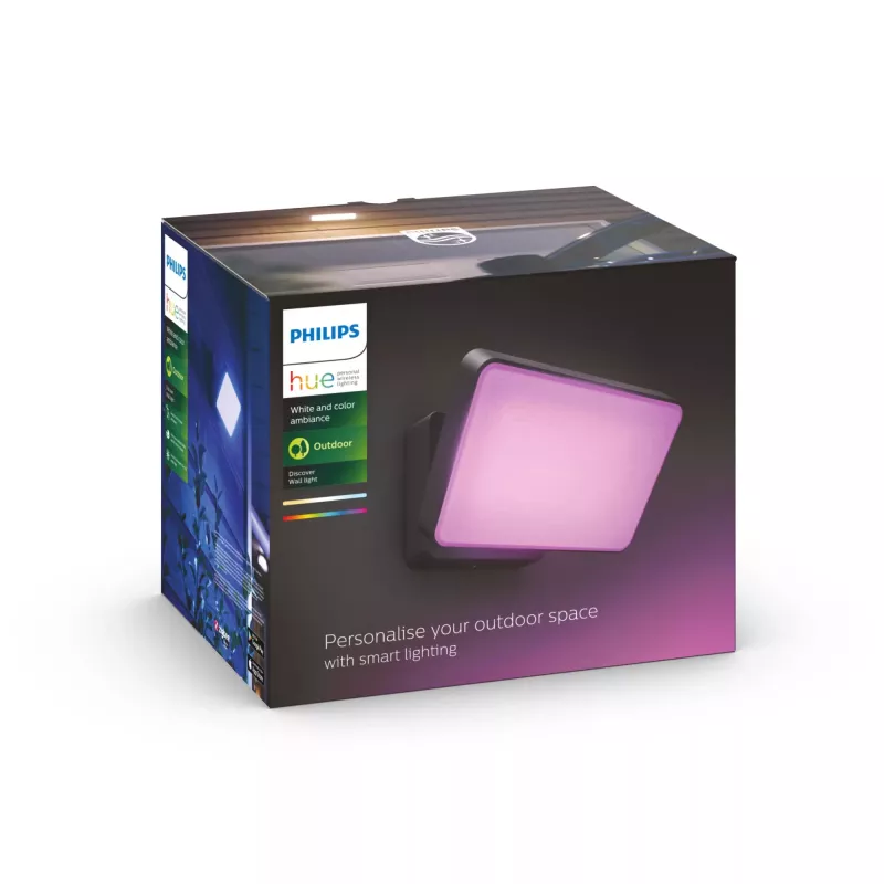Lámpara de pared inteligente Philips Hue Discover Outdoor Floodlight LED negro 24V