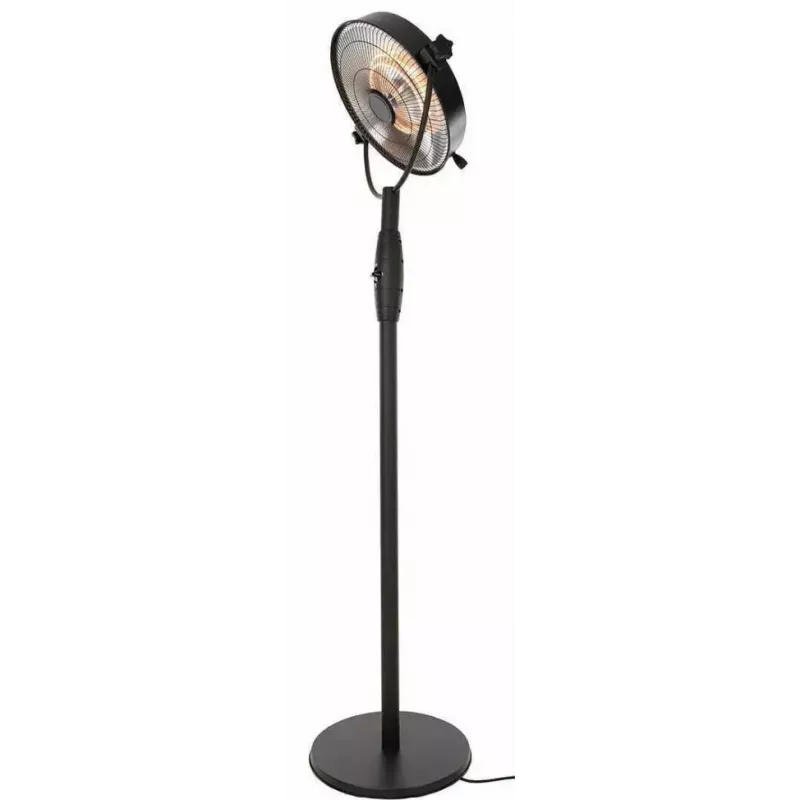 Calefactor eléctrico halógeno SUNRED Retro, 2100/900 W, para colocación en suelo en interiores, calienta hasta 17 m², negro/marrón