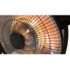 Calefactor eléctrico halógeno SUNRED Retro, 2100/900 W, para colocación en suelo en interiores, calienta hasta 17 m², negro/marrón