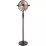 Calefactor eléctrico halógeno SUNRED Retro, 2100/900 W, para colocación en suelo en interiores, calienta hasta 17 m², negro/marrón