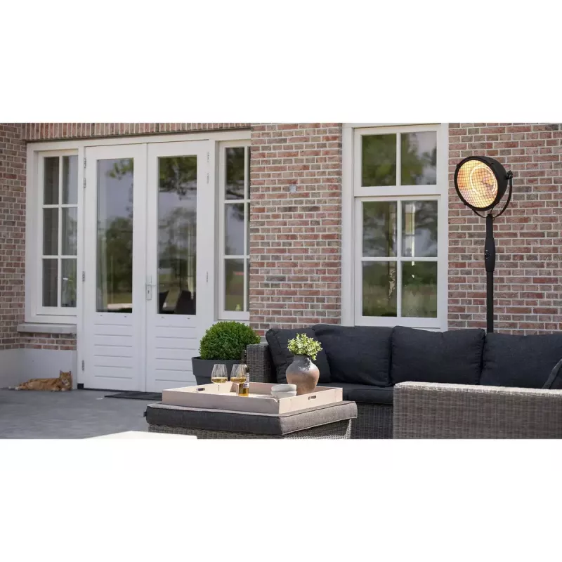Calefactor eléctrico halógeno Sunred Indus Indoor negro, marrón