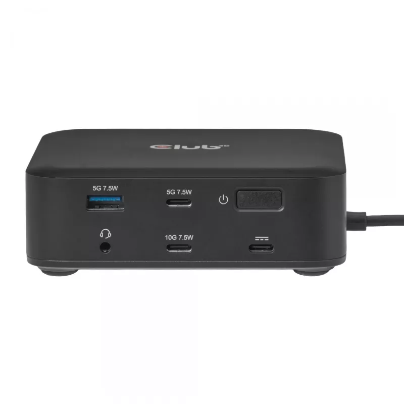 Estación de acoplamiento USB-C Quad DisplayLink CLUB 3D CSV-2542 — 2× DisplayPort 8K60Hz, 2× HDMI 4K60Hz, PD 100W, Ethernet 2.5G