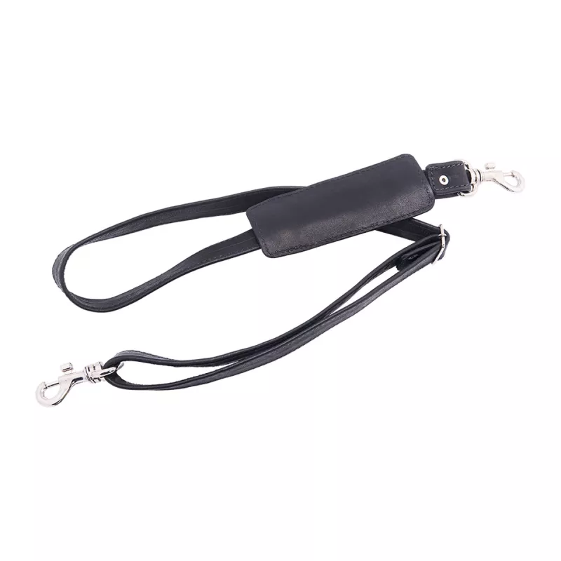 R-Go Tools bolsa para portátil R-Go Viva, piel, con soporte para portátil integrado, correa de hombro, 39,6 cm (15,6 inch), negro