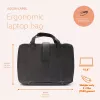 R-Go Tools bolsa para portátil R-Go Viva, piel, con soporte para portátil integrado, correa de hombro, 39,6 cm (15,6 inch), negro
