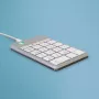 R-Go Tools teclado numérico R-Go Numpad Break, teclado numérico ergonómico con software de pausas, con cable, blanco