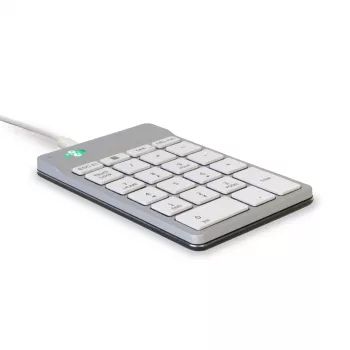 R-Go Tools teclado numérico R-Go Numpad Break, teclado numérico ergonómico con software de pausas, con cable, blanco