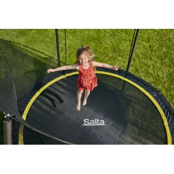 Trampolín exterior Salta Comfort Round, 54 muelles, 120 kg máx., 3 patas, red de seguridad, exterior