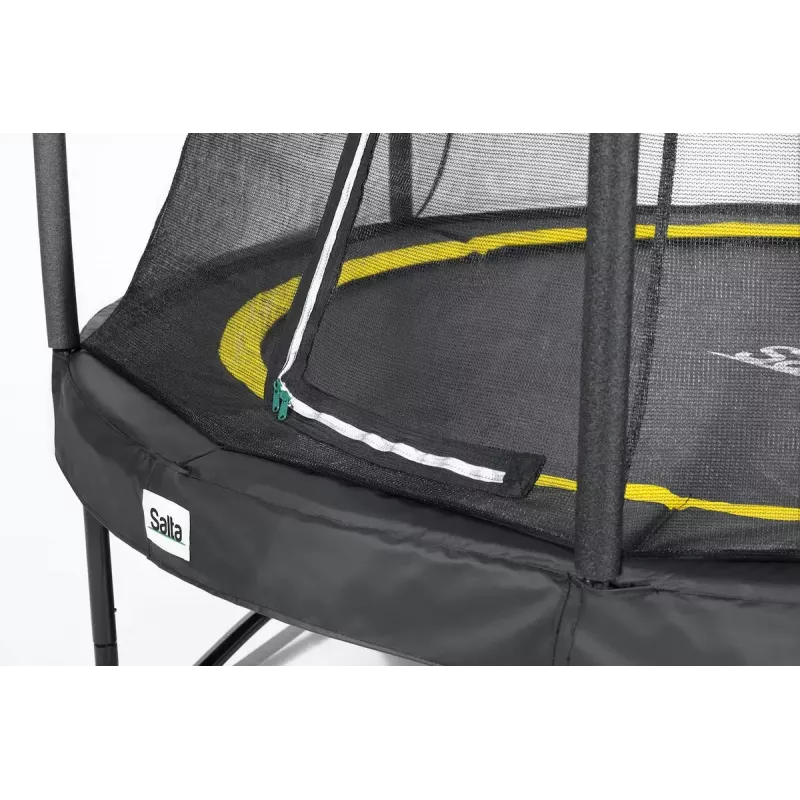 Trampolín exterior Salta Comfort Round, 54 muelles, 120 kg máx., 3 patas, red de seguridad, exterior