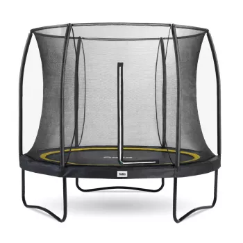Trampolín exterior Salta Comfort Round, 54 muelles, 120 kg máx., 3 patas, red de seguridad, exterior