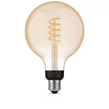 Bombilla inteligente Philips G125 E27 Filament Globe, 7 W, Bluetooth/Zigbee, 125×192 mm
