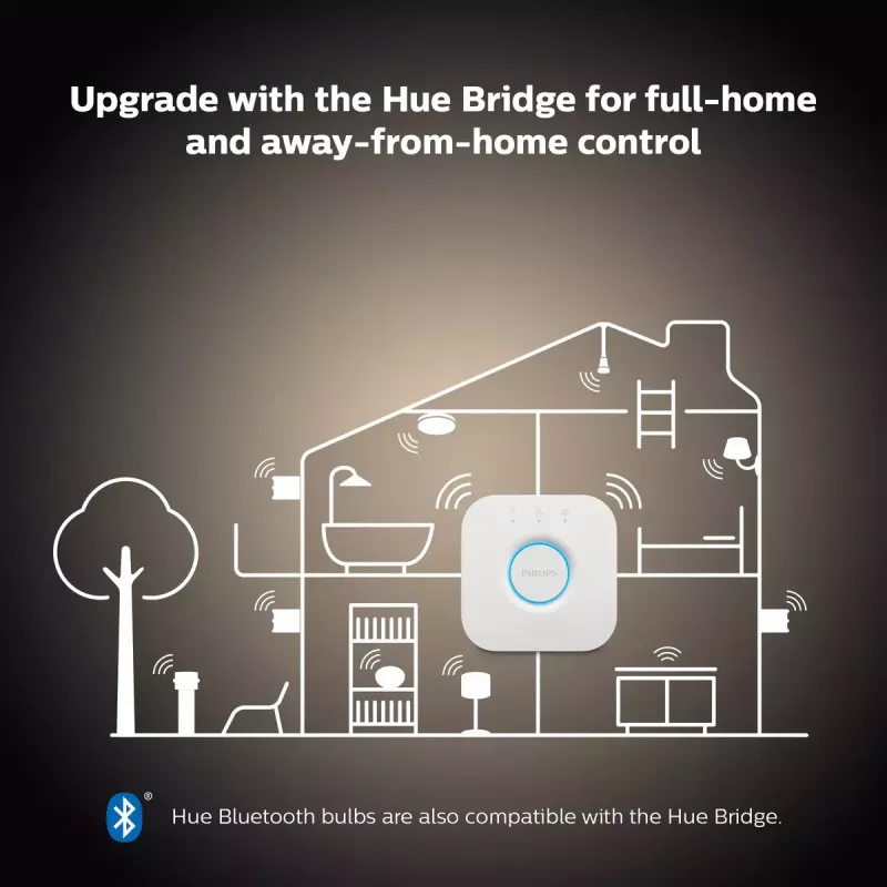 Philips Hue White A60 – E27 bombilla inteligente – 800 (pack de 2)