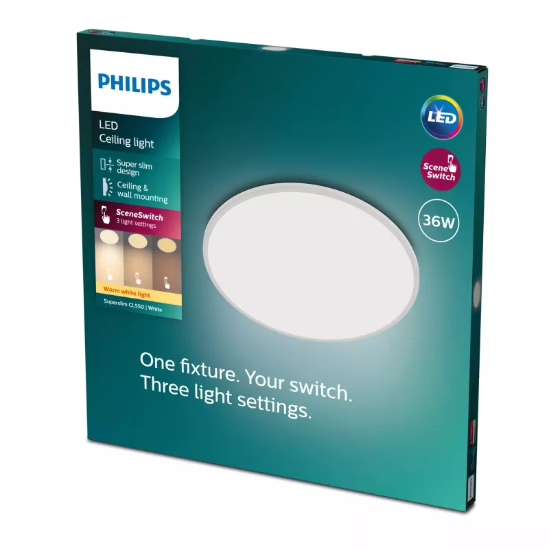 Plafón Philips Functional Super slim 36 W LED blanco redondo