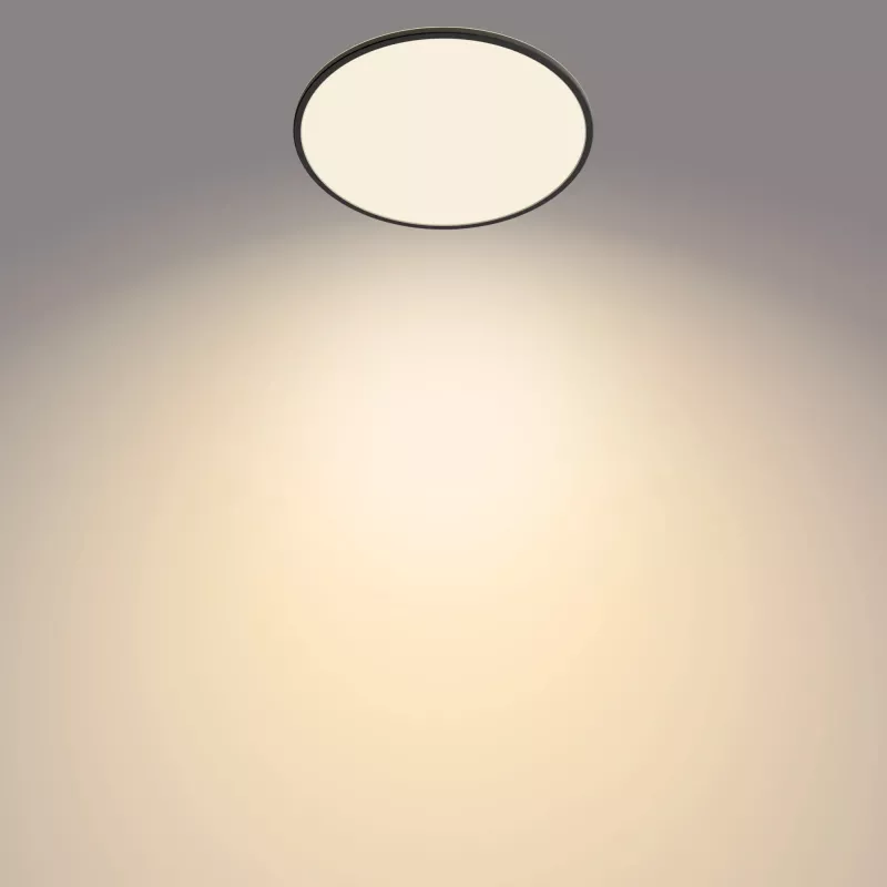 Plafón Philips Functional Super slim 36 W LED negro redondo