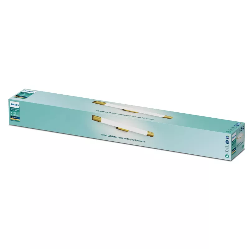 Lámpara de pared Philips Rover, superficie, 2700 K, IP44, Latón