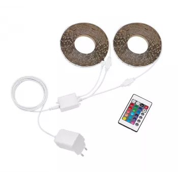 Philips set de tira de luz LED RGB, 30 m, 230 V, regulable, IP20, con mando a distancia