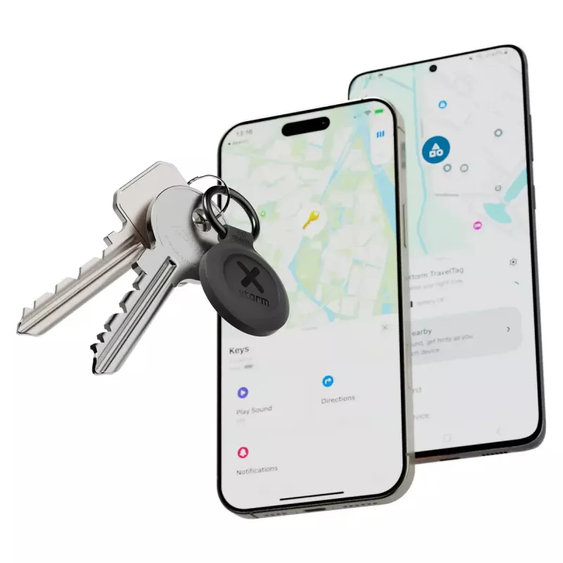 Llavero inteligente con localizador Xtorm XTAG2GA11 — localizador GPS universal, pila CR2032, 3V, negro, pack de 3