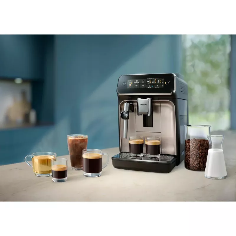 Cafetera de espresso Philips EP3329/70 — superautomática, depósito de agua de 1,8 litros, molinillo integrado, 2 salidas, 1500 W