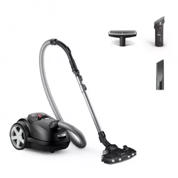 Aspirador de suelo Philips 8000 Serie XD8122/10 — 900 W, bolsa de 4 L, filtro HEPA, negro