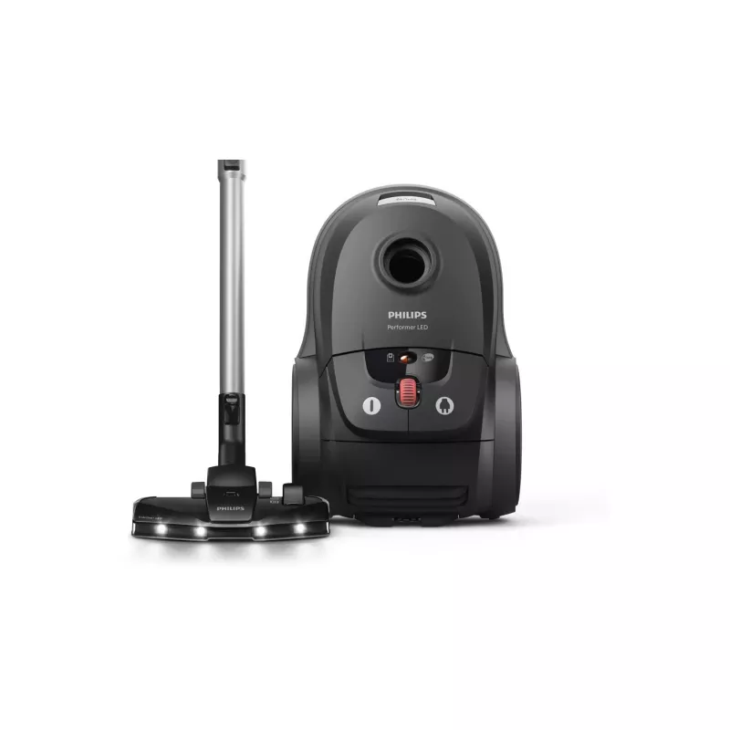 Aspirador de suelo Philips 8000 Serie XD8122/10 — 900 W, bolsa de 4 L, filtro HEPA, negro