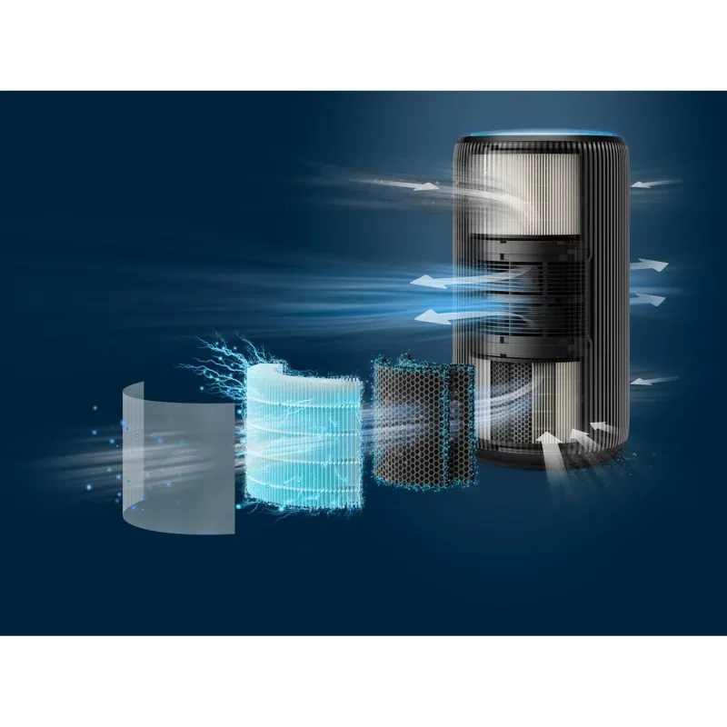 Purificador de aire Philips 4200 series AC4221/11 — superficie 156 m², CADR 600 m³/h, 51,5 dB, 54 W, Negro, 6,5 kg