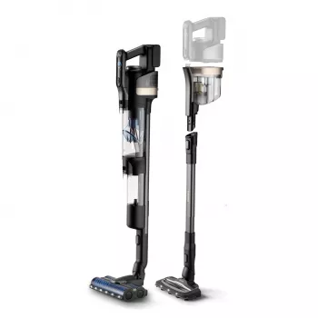 Philips 9000 Series XW9463/11 Aspirador de escoba/escoba eléctrica Aspirador de escoba 2 en 1 Batería Húmedo y seco Sin bolsa 150 W Negro