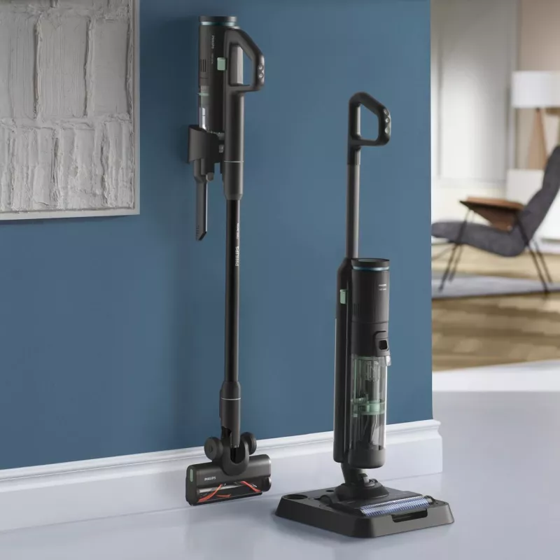 Philips 7000 series XW7263/11 Aspirador de escoba/escoba eléctrica Aspirador de escoba 2 en 1 Batería Húmedo y seco Sin bolsa 0,45 l 160 W Negro